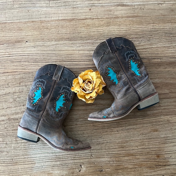 Smoky Mountain Girls Leather Boots Sz 4 - Picture 13 of 13